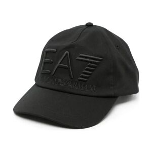 Emporio Armani EA7 , Black Casual Baseball Hat ,Black unisex, Sizes: S, M