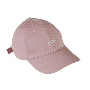Off White , Burnished Baseball Cap with Drill Pattern ,Pink female, Sizes: S
