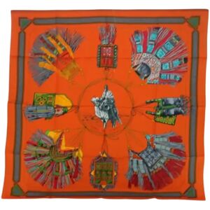 Hermès Vintage , Pre-owned Silk scarves ,Orange female, Sizes: ONE SIZE