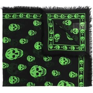 Alexander McQueen , Black Skull Fringed Scarf ,Black female, Sizes: ONE SIZE