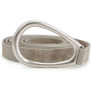 Brunello Cucinelli , White Suede Belt with Gold-tone Hardware ,White female, Sizes: M