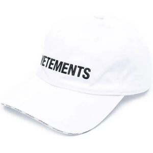 Vetements , Embroidered Logo Cap ,White male, Sizes: ONE SIZE