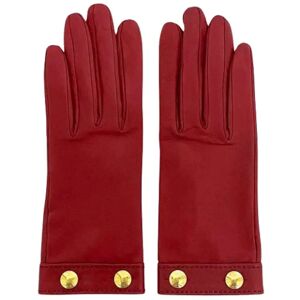 Hermès Vintage , Pre-owned Leather gloves ,Red female, Sizes: ONE SIZE