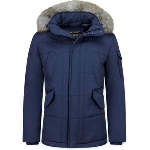 Matogla , Cheap Genuine Fur Collars - Winter Jackets with Fur - 5191B ,Blue male, Sizes: M, XL, L, 2XL