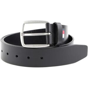 Tommy Hilfiger , Classic Leather Man Belt Black ,Black male, Sizes: 85 CM