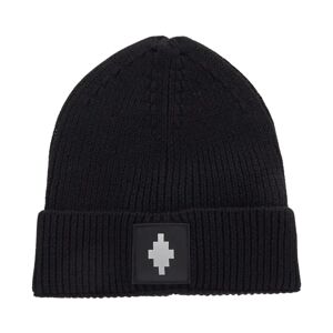 Marcelo Burlon , Stylish Cross Patch Beanie ,Black unisex, Sizes: ONE SIZE