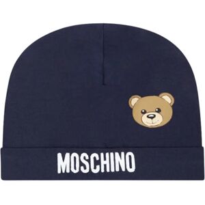 Moschino , Adorable Cotton Baby Hat ,Blue male, Sizes: S