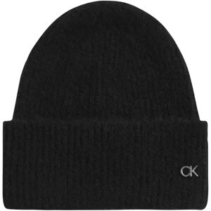 Calvin Klein , Lux Wool Beanie - Black Alpaca Blend ,Black male, Sizes: ONE SIZE