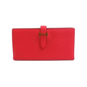 Hermès Vintage , Pre-owned Leather wallets ,Red unisex, Sizes: ONE SIZE