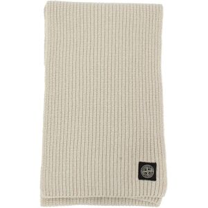 Stone Island , Beige Wool Scarf ,Beige unisex, Sizes: ONE SIZE