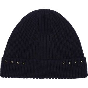 Valentino Garavani , Navy Knitted Beanie ,Blue male, Sizes: ONE SIZE