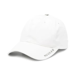 Mugler , White Logo Cap ,White female, Sizes: L