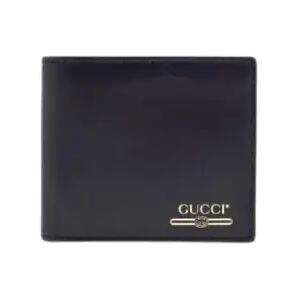 Gucci , Classic Black Leather Wallet ,Black male, Sizes: ONE SIZE