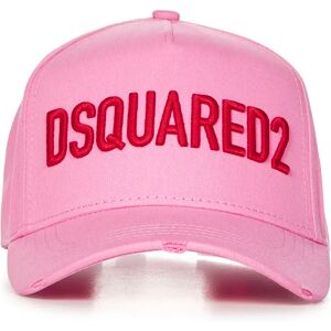 Dsquared2 , Pink Destroyed Curved Visor Hat ,Pink female, Sizes: ONE SIZE