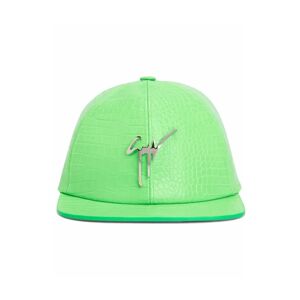 Giuseppe Zanotti , Cohen Signature Logo Leather Baseball Cap ,Green male, Sizes: M