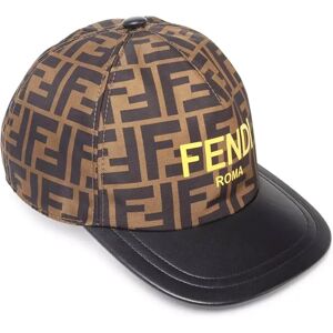 Fendi , Junior Tobacco Baseball Cap ,Brown unisex, Sizes: L