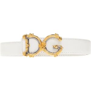 Dolce & Gabbana , Leather Belt ,White female, Sizes: 90 CM, 75 CM, 85 CM, 95 CM, 80 CM