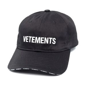 Vetements , Black Logo-Print Cap ,Black male, Sizes: ONE SIZE