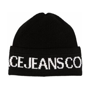 Versace Jeans Couture , Black Logo Beanie Hat Stylish ,Black male, Sizes: ONE SIZE