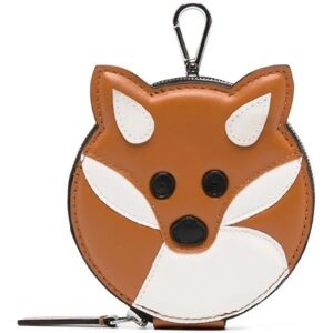 Maison Kitsuné , Fox Head Wallet Brown Leather ,Brown male, Sizes: ONE SIZE