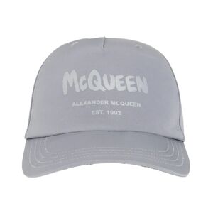 Alexander McQueen , Logo Print Grey Baseball Cap ,Gray male, Sizes: L, M