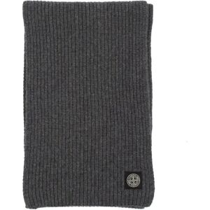 Stone Island , Wool Scarf Grey ,Gray unisex, Sizes: ONE SIZE