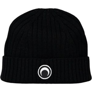 Marine Serre , Mulesing Free Wool Beanie ,Black male, Sizes: ONE SIZE