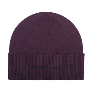 Givenchy , Wool Logo Hat for Women ,Purple unisex, Sizes: ONE SIZE