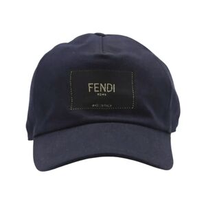 Fendi , Blue Adjustable Cap with Logo Patch ,Blue male, Sizes: ONE SIZE