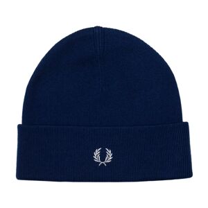 Fred Perry , Navy Wool Logo Beanie ,Blue male, Sizes: ONE SIZE