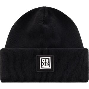 Dsquared2 , Logo Wool Beanie Black Hat ,Black male, Sizes: ONE SIZE