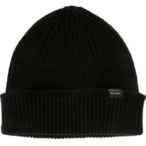 Paul Smith , Folded Cashmere Beanie Hat ,Black male, Sizes: ONE SIZE