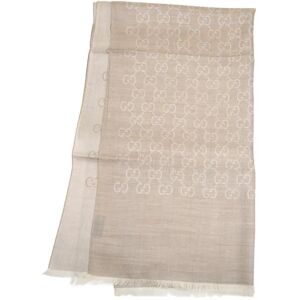 Gucci , Unisex Beige GG Pattern Scarf ,Beige unisex, Sizes: ONE SIZE