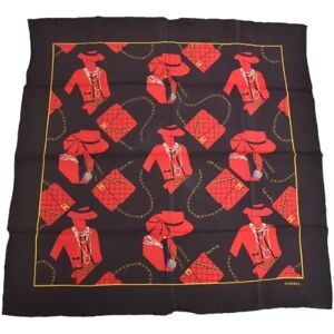 Chanel Vintage , Pre-owned Silk scarves ,Black female, Sizes: ONE SIZE