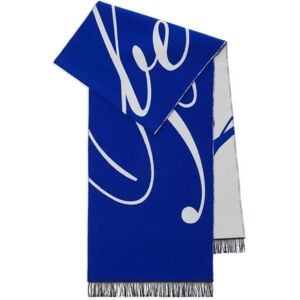 Burberry , Logo Wool and Silk Scarf ,Blue male, Sizes: ONE SIZE