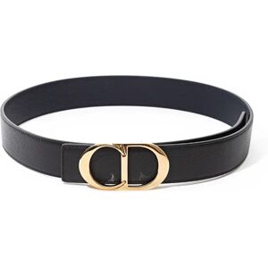 Dior , Black Leather Belt with Blue Interior ,Black female, Sizes: 75 CM