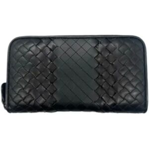 Bottega Veneta Vintage , Pre-owned Leather wallets ,Black male, Sizes: ONE SIZE