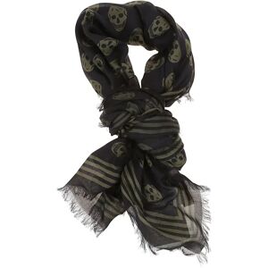 Alexander McQueen , Skull Motif Biker Scarf Black ,Multicolor male, Sizes: ONE SIZE