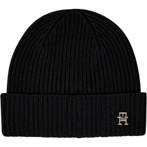 Tommy Hilfiger , Black Chic Beanie for Women ,Black female, Sizes: ONE SIZE