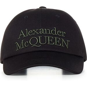 Alexander McQueen , Black Military Green Embroidered Hat ,Black male, Sizes: M, L, S