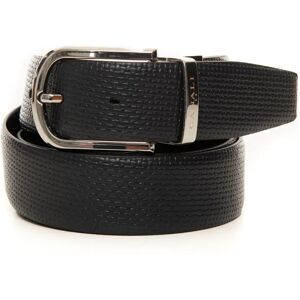 Canali , Leather Belt ,Black male, Sizes: 90 CM