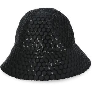 Fabiana Filippi , Black Sequin Detail Woman Hat ,Black female, Sizes: S