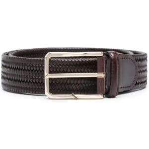 Canali , Braided Brown Belt ,Brown male, Sizes: 95 CM, 110 CM, 90 CM, 105 CM, 100 CM