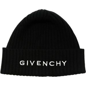 Givenchy , Embroidered Wool Hat Black Folded Brim ,Black male, Sizes: ONE SIZE