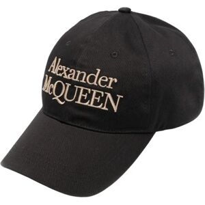 Alexander McQueen , Embroidered Logo Baseball Cap Black ,Black male, Sizes: S, M, L