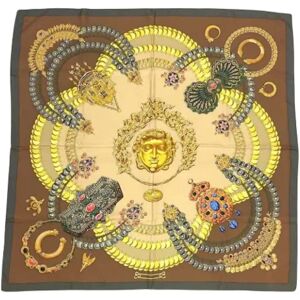 Hermès Vintage , Pre-owned Silk scarves ,Brown female, Sizes: ONE SIZE