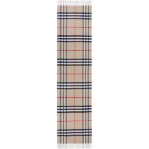 Burberry , Beige Check Cashmere Scarf ,Beige male, Sizes: ONE SIZE