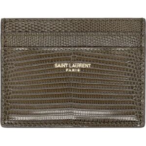 Saint Laurent , Mens Accessories Wallets Dark Seasweed Ss24 ,Green male, Sizes: ONE SIZE