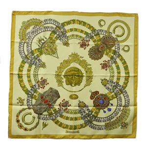 Hermès Vintage , Pre-owned Silk scarves ,Yellow female, Sizes: ONE SIZE