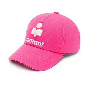 Isabel Marant , Fuchsia Logo-Embroidered Baseball Cap ,Pink female, Sizes: 59 CM